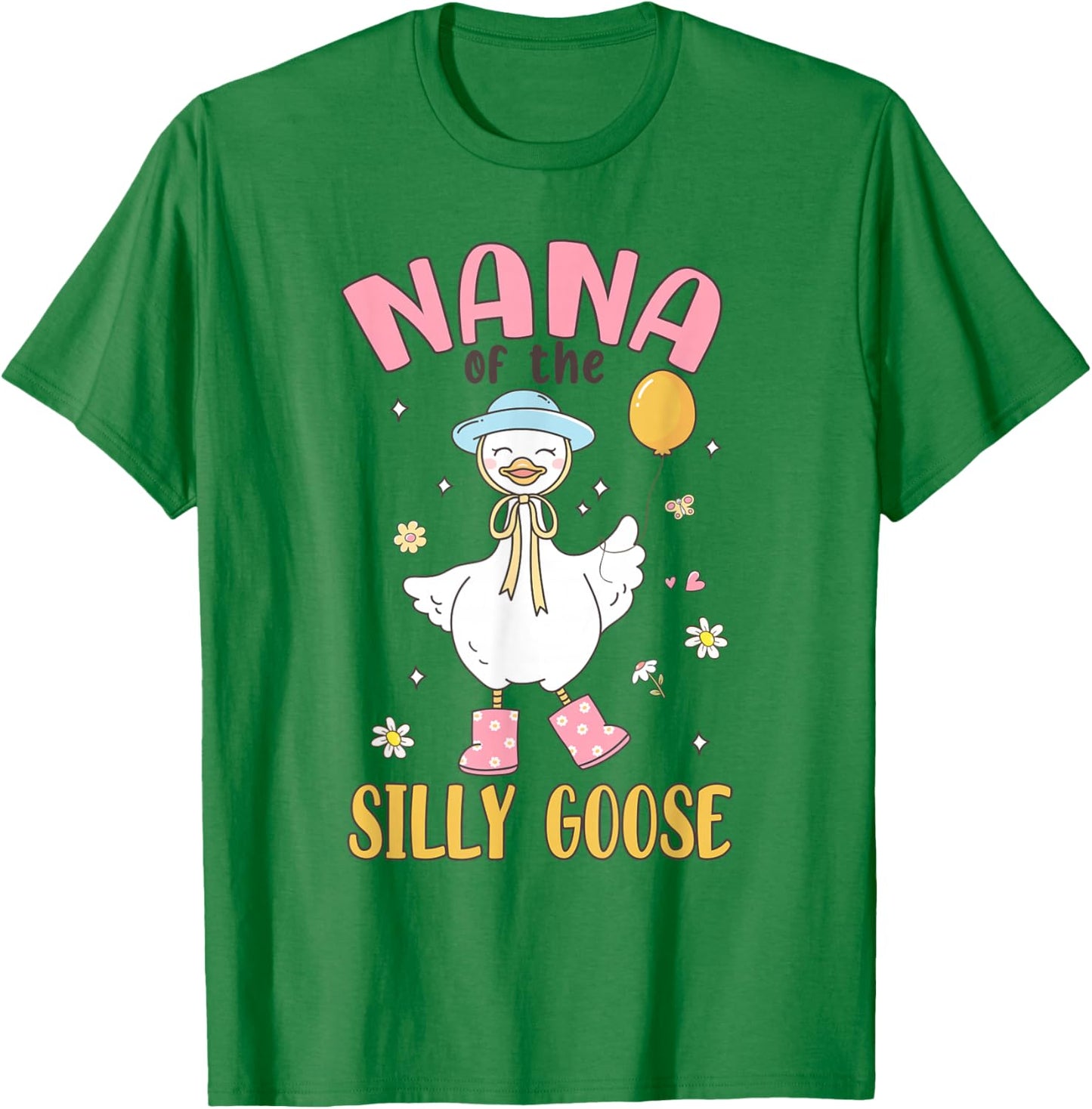 Nana of The Silly Goose First Birthday Family Matching T-Shirt - T-Shirt | Irish Green