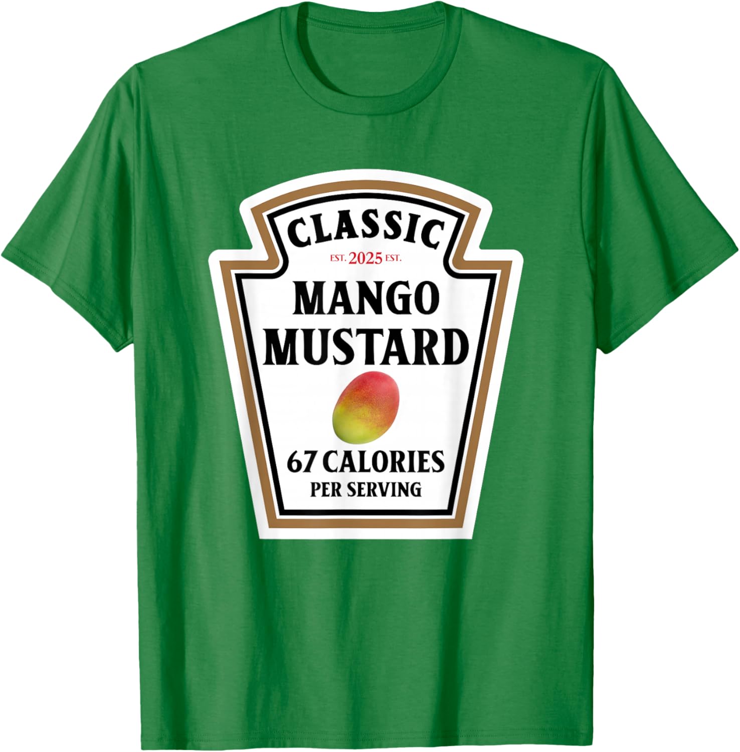 Mango Mustard Label Brainrot Meme T-Shirt - T-Shirt | Irish Green