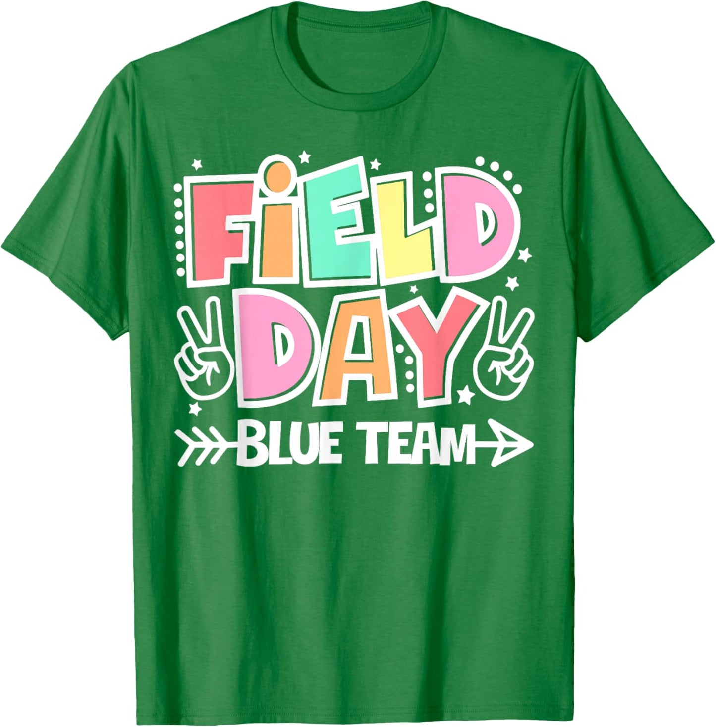 Field Day Blue Team Funny for Teacher Kids Field Day Games T-Shirt - T-Shirt | Irish Green