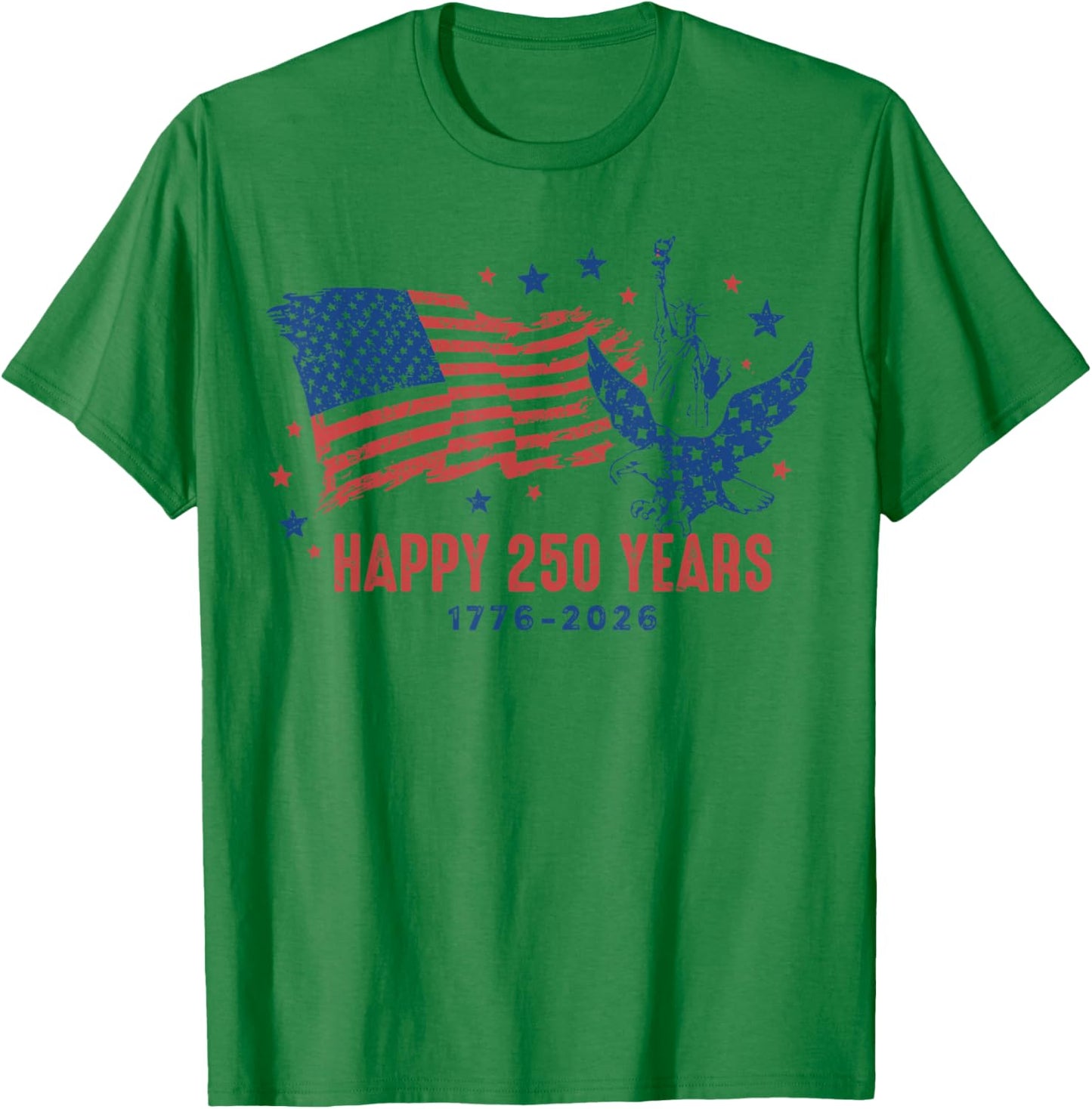 Happy 250 Years 1776 2026 Women Kids 4th of July T-Shirt - T-Shirt | Irish Green