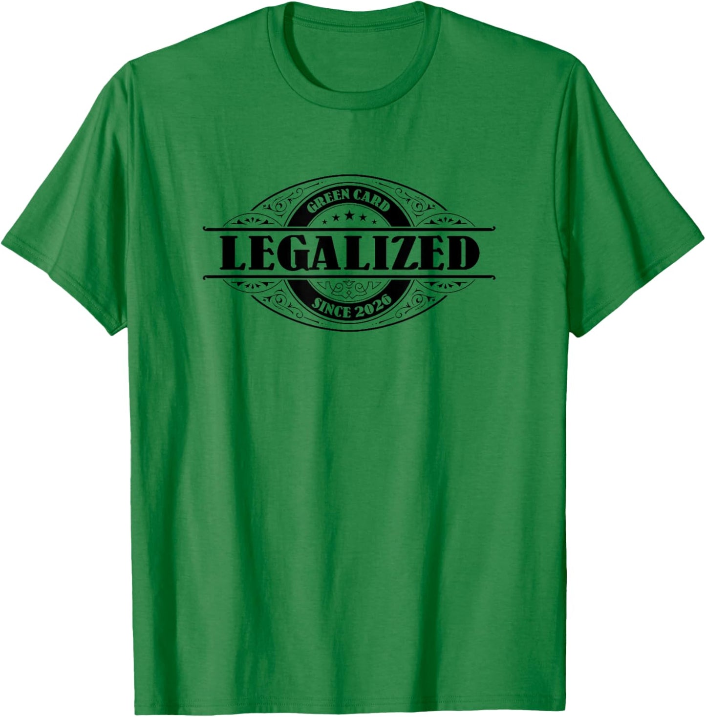 Legalized Since 2026 Green Card Gift, USA Greencard Present T-Shirt - T-Shirt | Irish Green