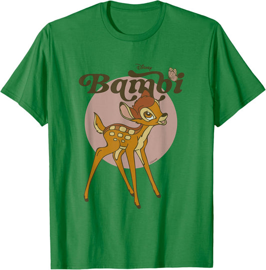 Disney Bambi Classic Character Circle Cute T-Shirt - T-Shirt | Irish Green