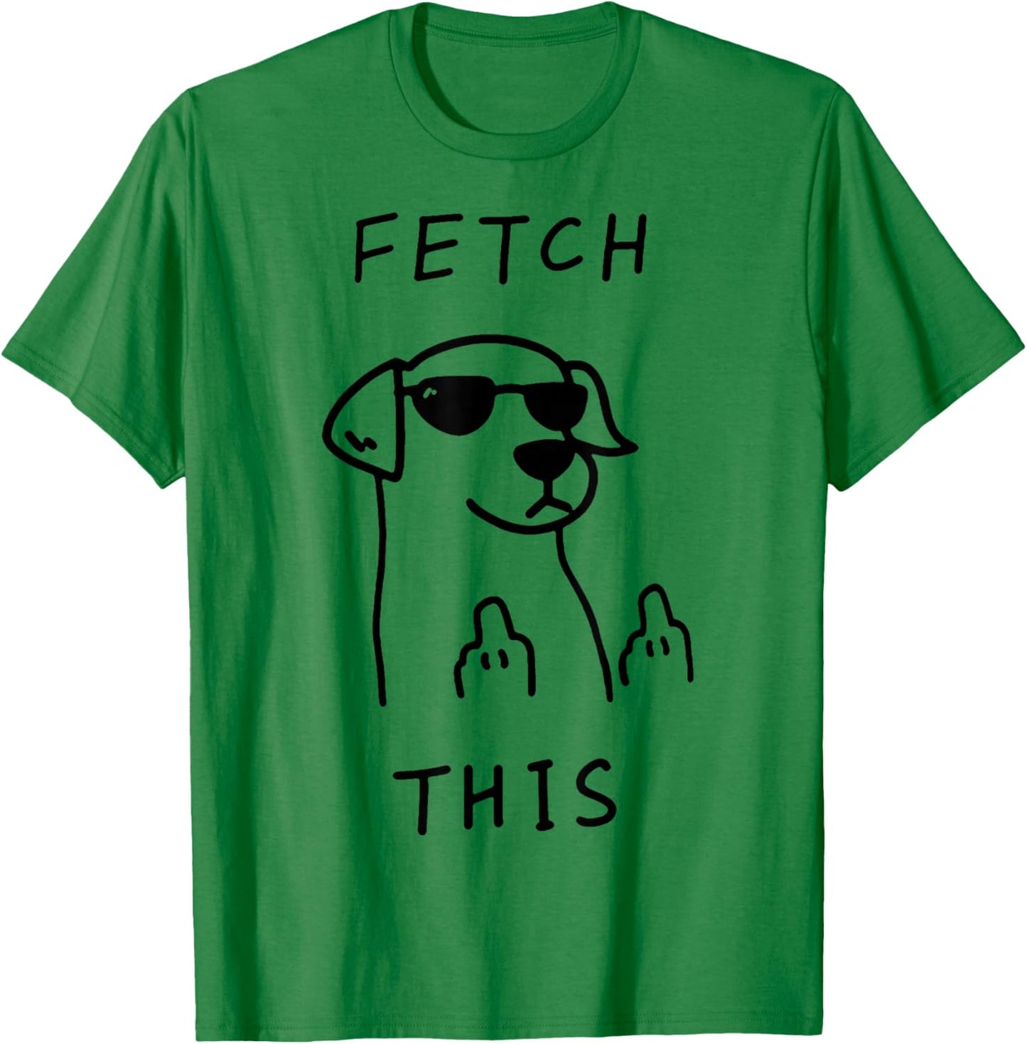 Fetch This Dog with Glasses Meme Humor Joke T-Shirt - T-Shirt | Irish Green