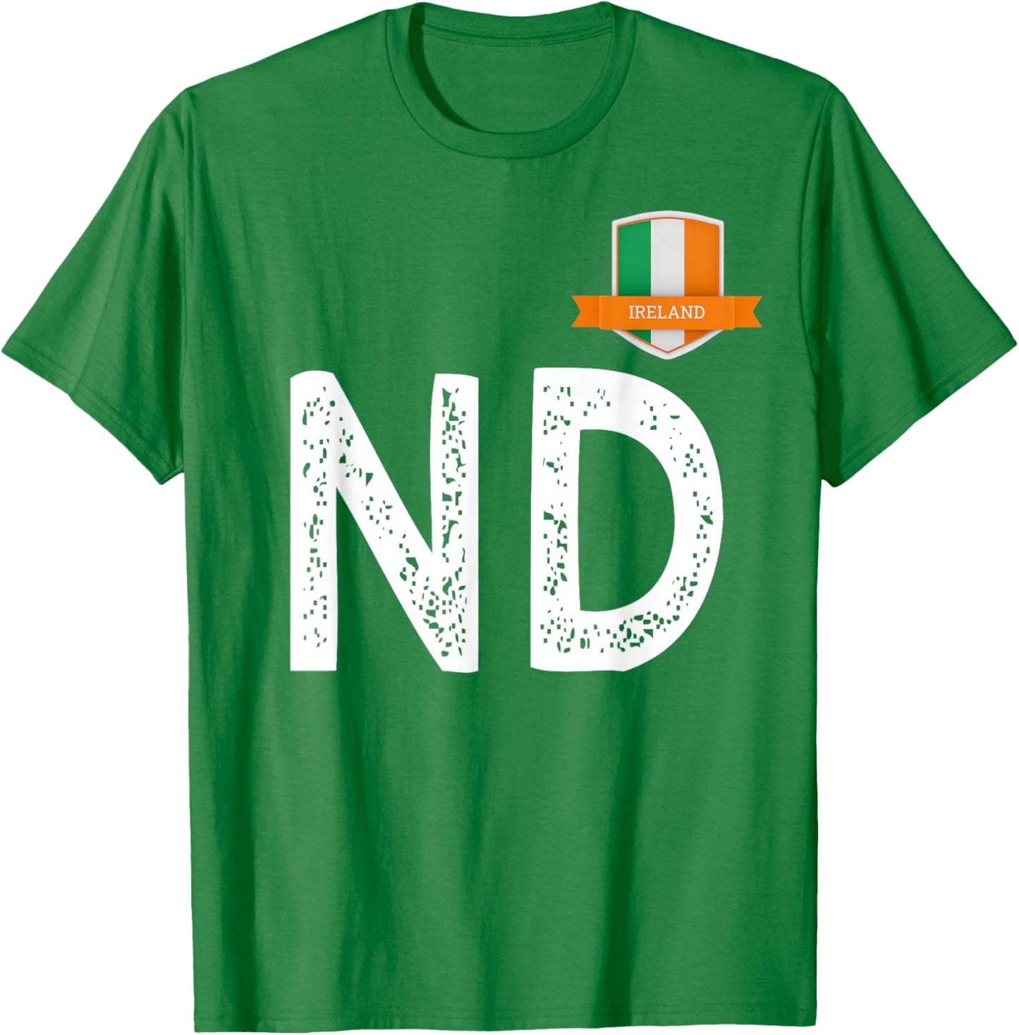 Ireland Irish Human-Flag Letter N and D Éire Ireland T-Shirt - T-Shirt | Irish Green