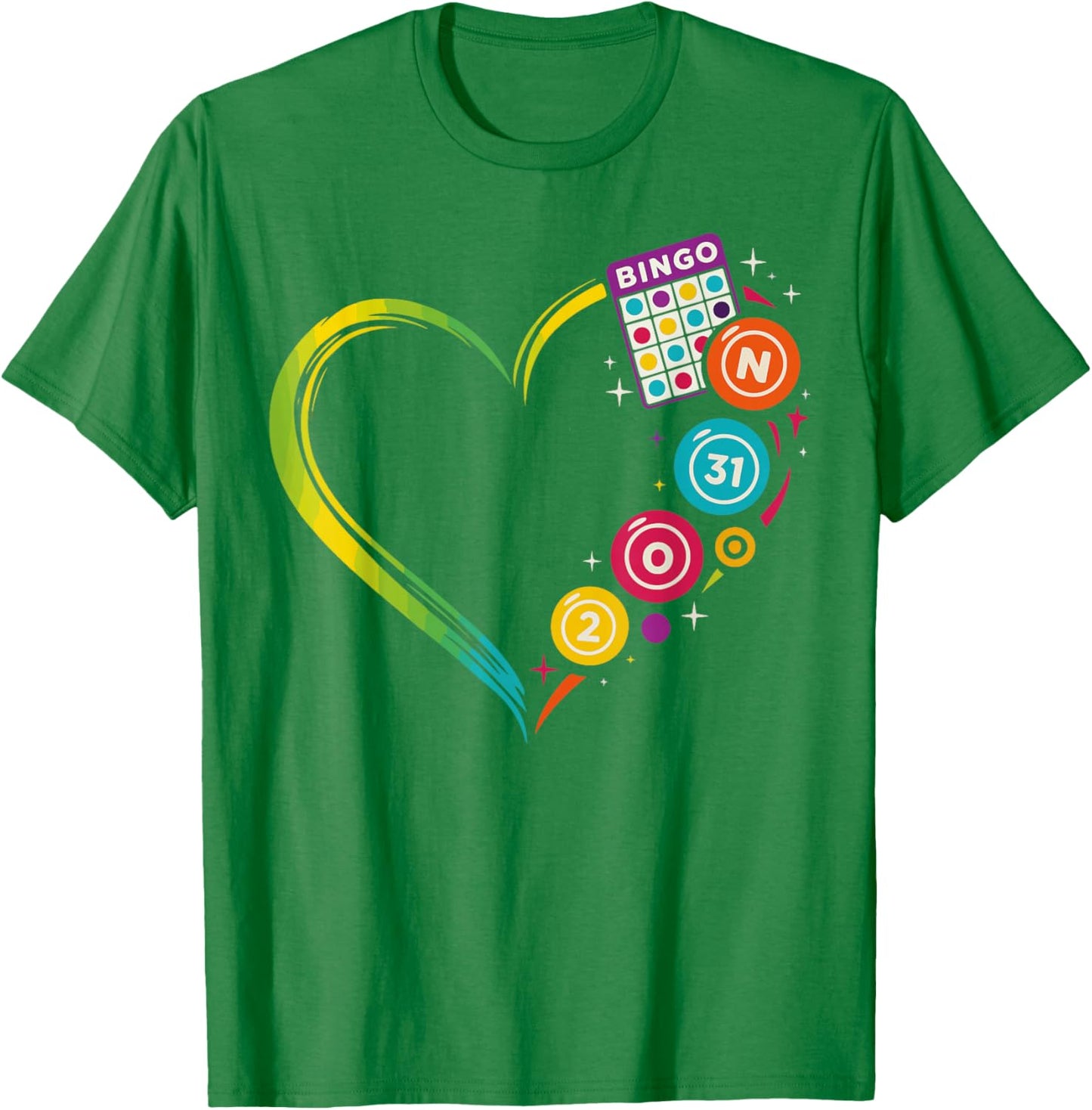 Bingo Player Heart T-Shirt - T-Shirt | Irish Green