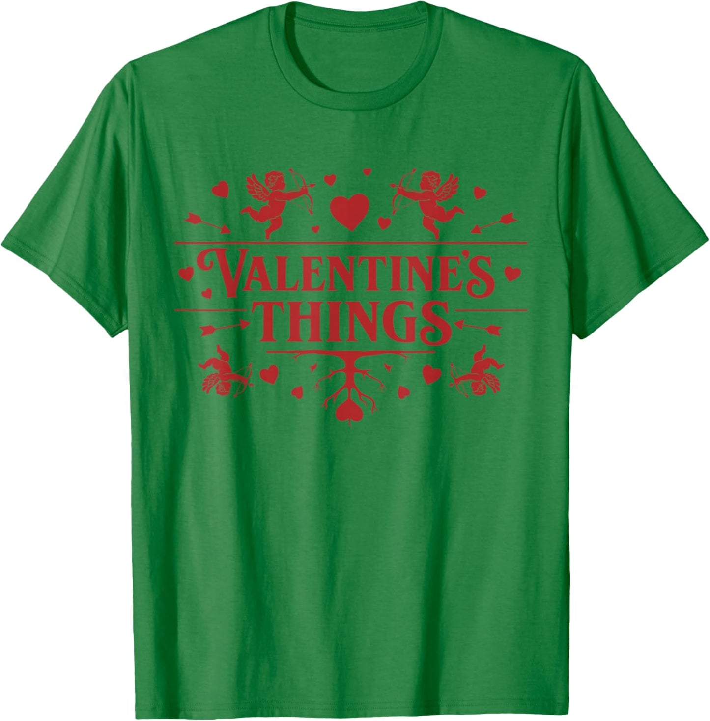 Valentine’s Things Retro Valentine Day Matching Outfit T-Shirt - T-Shirt | Irish Green
