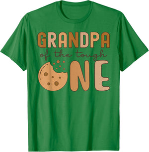 Grandpa of The Tough One Cookies and Milk 1st Birthday Party T-Shirt - T-Shirt | Irish Green