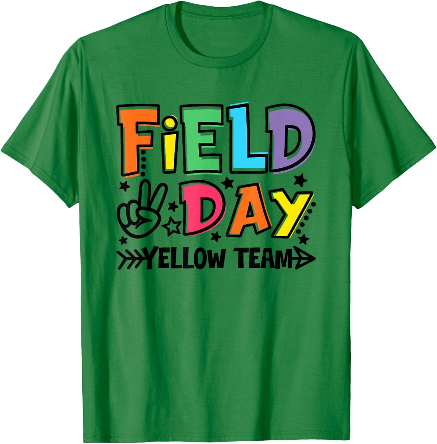 Field Day Yellow Team Funny for Teacher Kids Field Day Games T-Shirt - T-Shirt | Irish Green