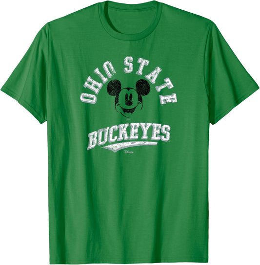 Ohio State Buckeyes Mickey Mouse Retro Red T-Shirt - T-Shirt | Irish Green