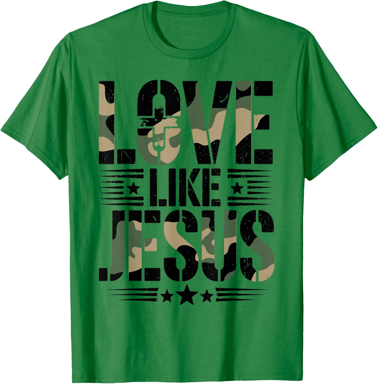 Toddler Love Like Jesus Camo Christian Camouflage Religious T-Shirt - T-Shirt | Irish Green