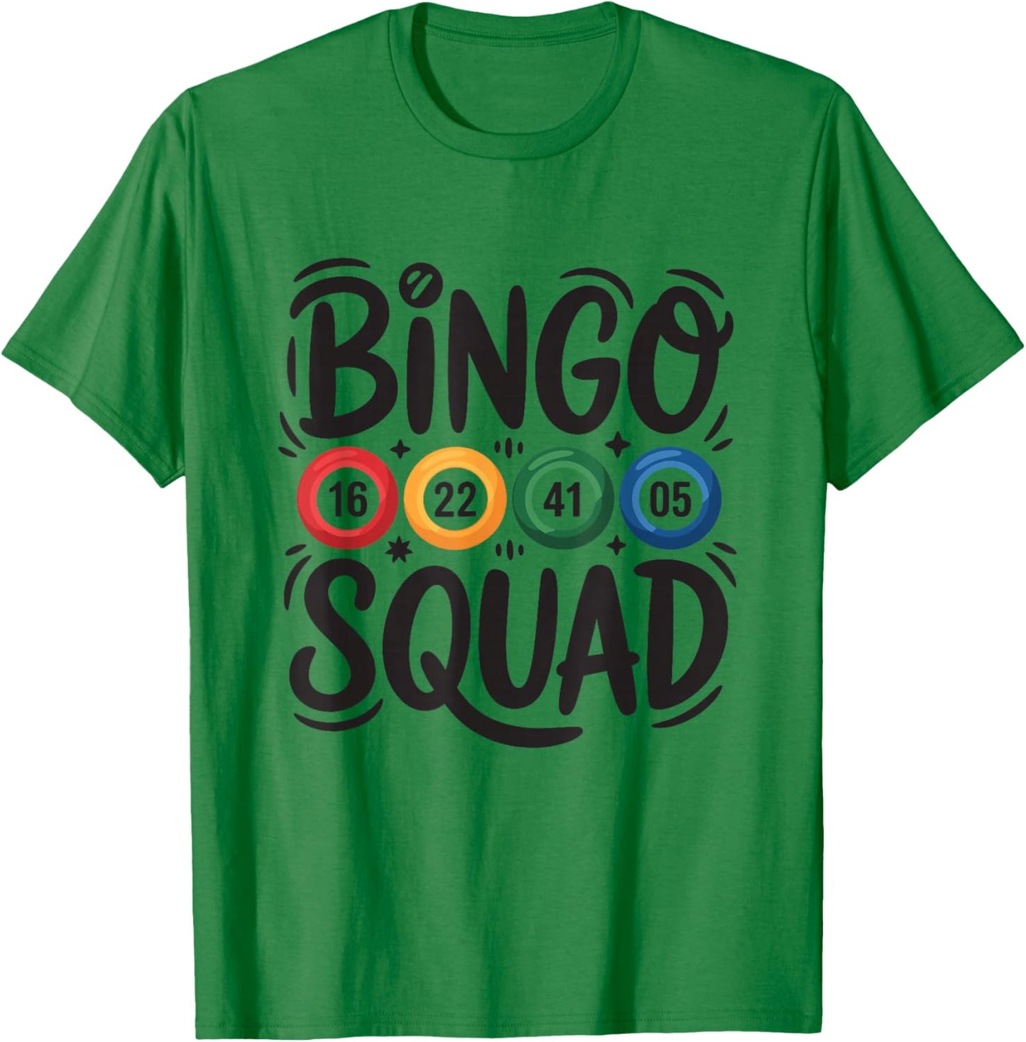 Bingo Squad Game Night Players Fun Design T-Shirt - T-Shirt | Irish Green