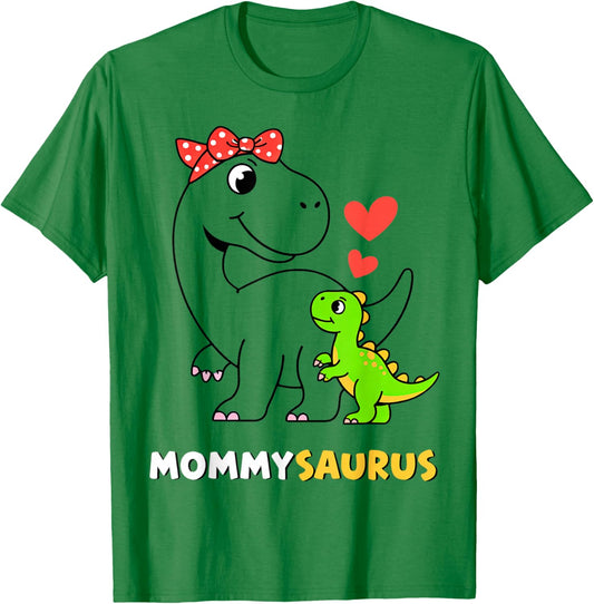 Mommysaurus Mommy Dinosaur Baby by Mommy Mother's Day T-Shirt - T-Shirt | Irish Green