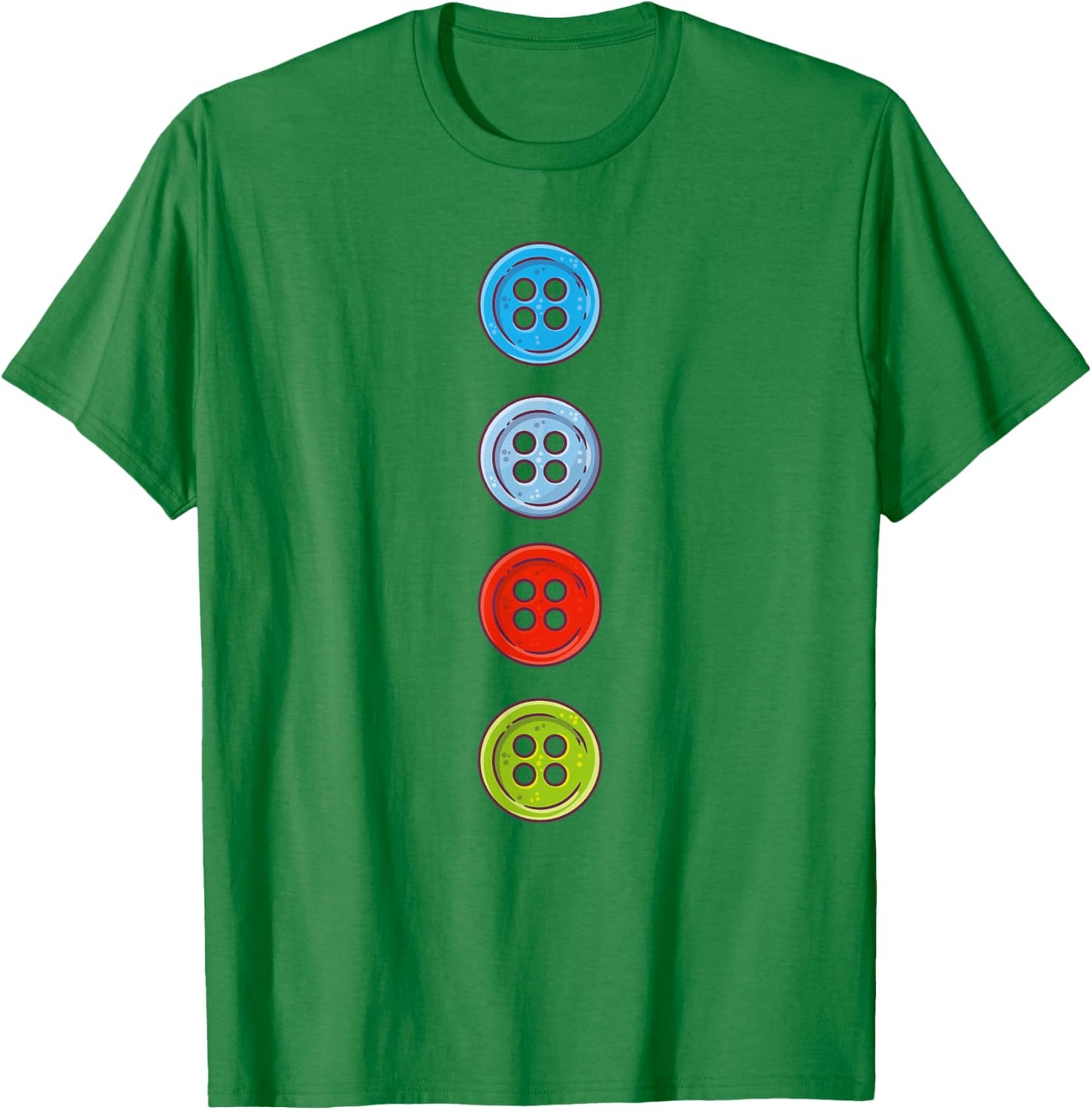 Four Groovy Buttons Blue Cat Funny Halloween Costume Kids T-Shirt - T-Shirt | Irish Green
