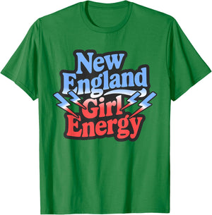 Retro New England Girl Energy Vintage Throwback NE Girls T-Shirt - T-Shirt | Irish Green