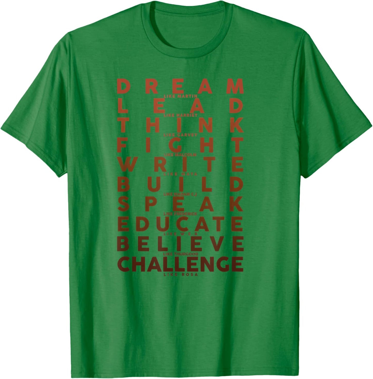 Black History Month Dream Like Martin T-Shirt - T-Shirt | Irish Green