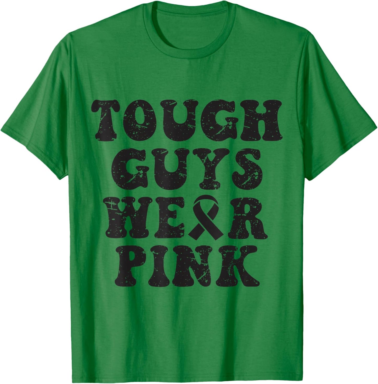 Tough Guys Wear Pink Funny Breast Cancer Awareness Men Kids T-Shirt - T-Shirt | Irish Green