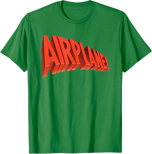 Airplane! Classic Movie Text Logo T-Shirt - T-Shirt | Irish Green