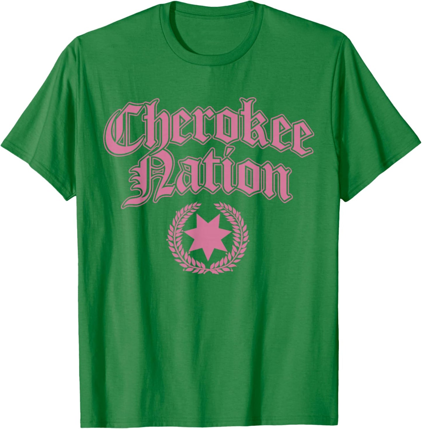 Pink Cherokee Nation Women Native American T-Shirt - T-Shirt | Irish Green