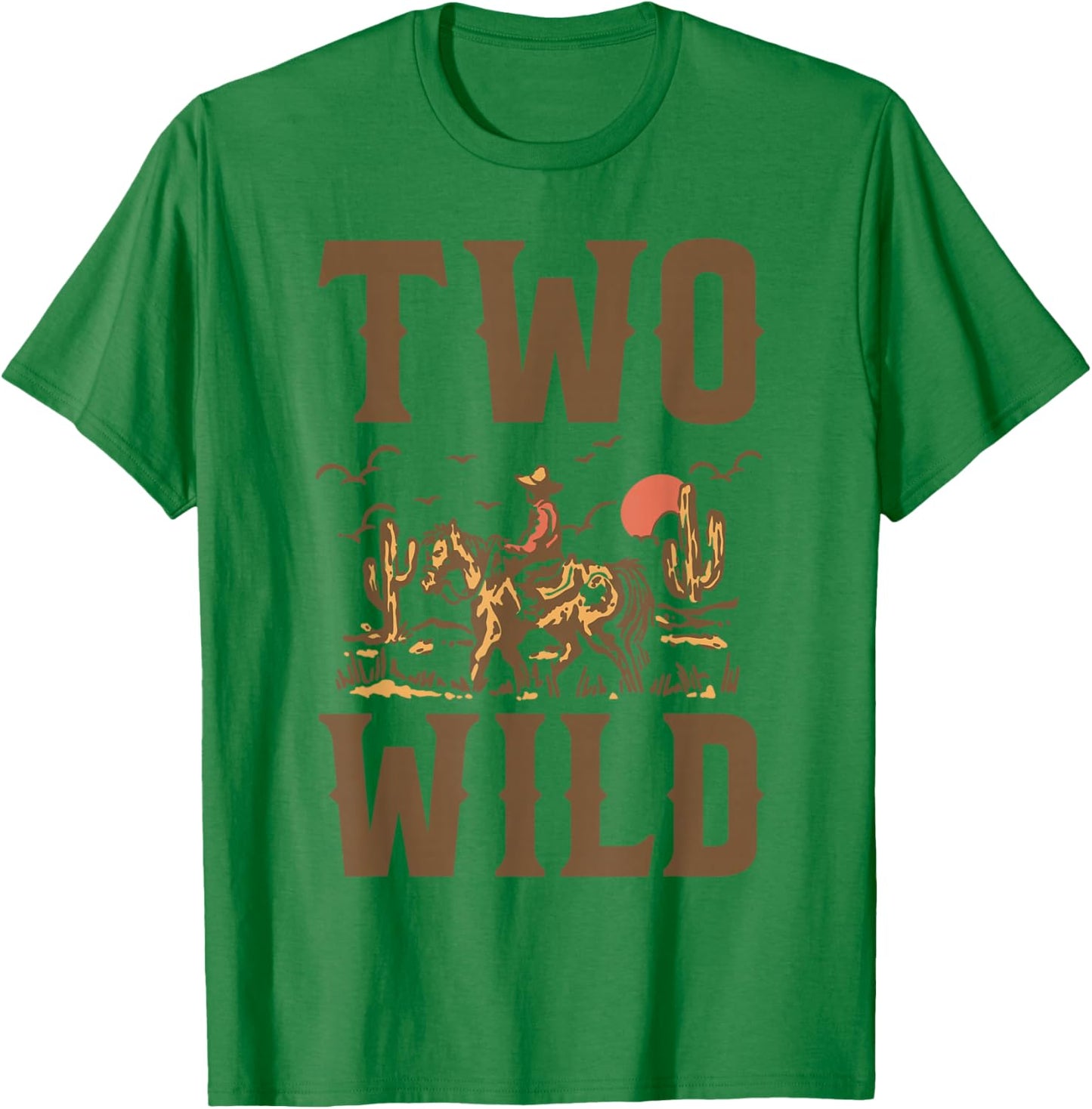 Two Wild and 2 Years Old Cowboy It's My 2nd Birthday Boy T-Shirt - T-Shirt | Irish Green