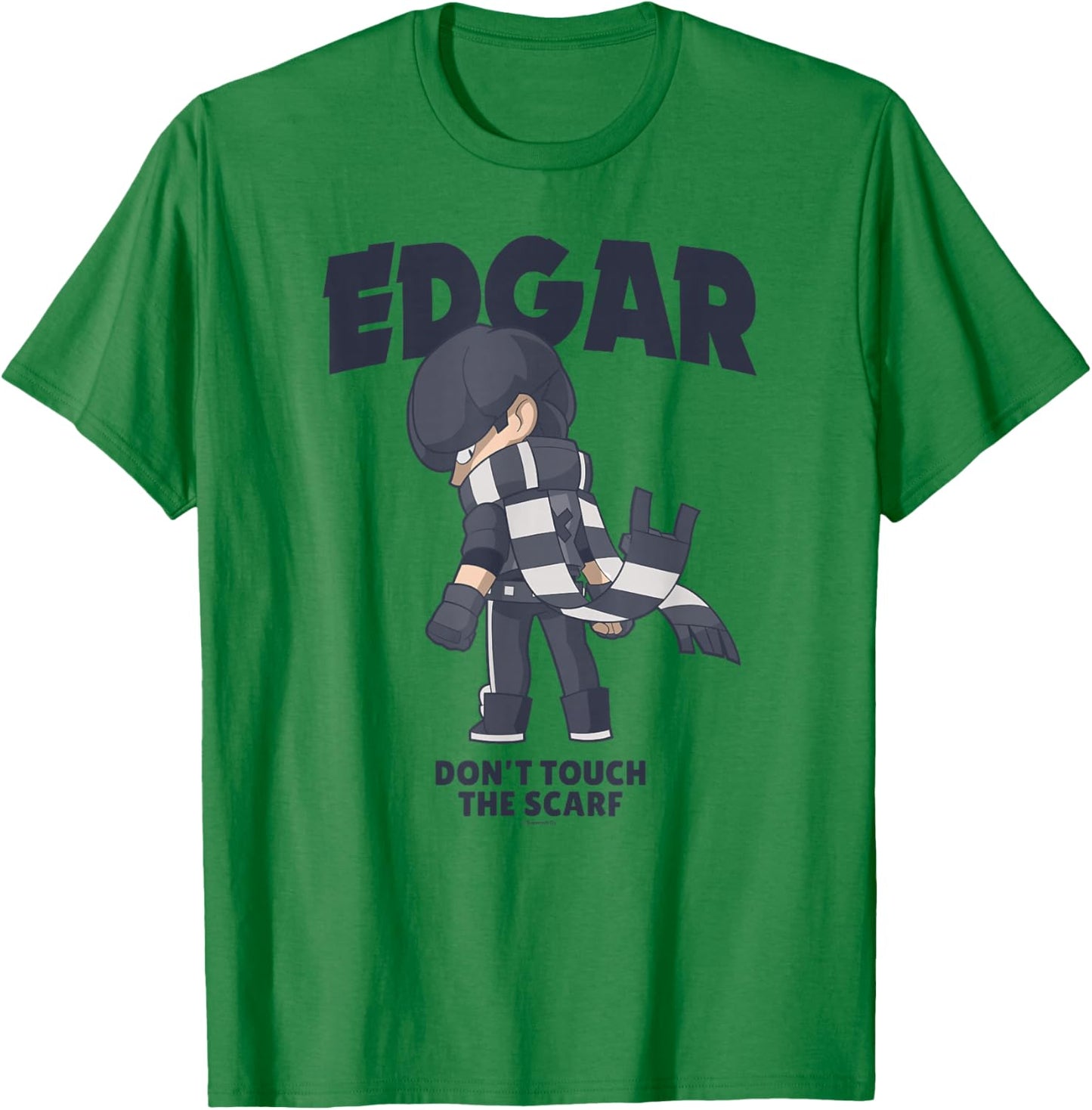 Brawl Stars Brawler Edgar Don't Touch The Scarf Poster T-Shirt - T-Shirt | Irish Green
