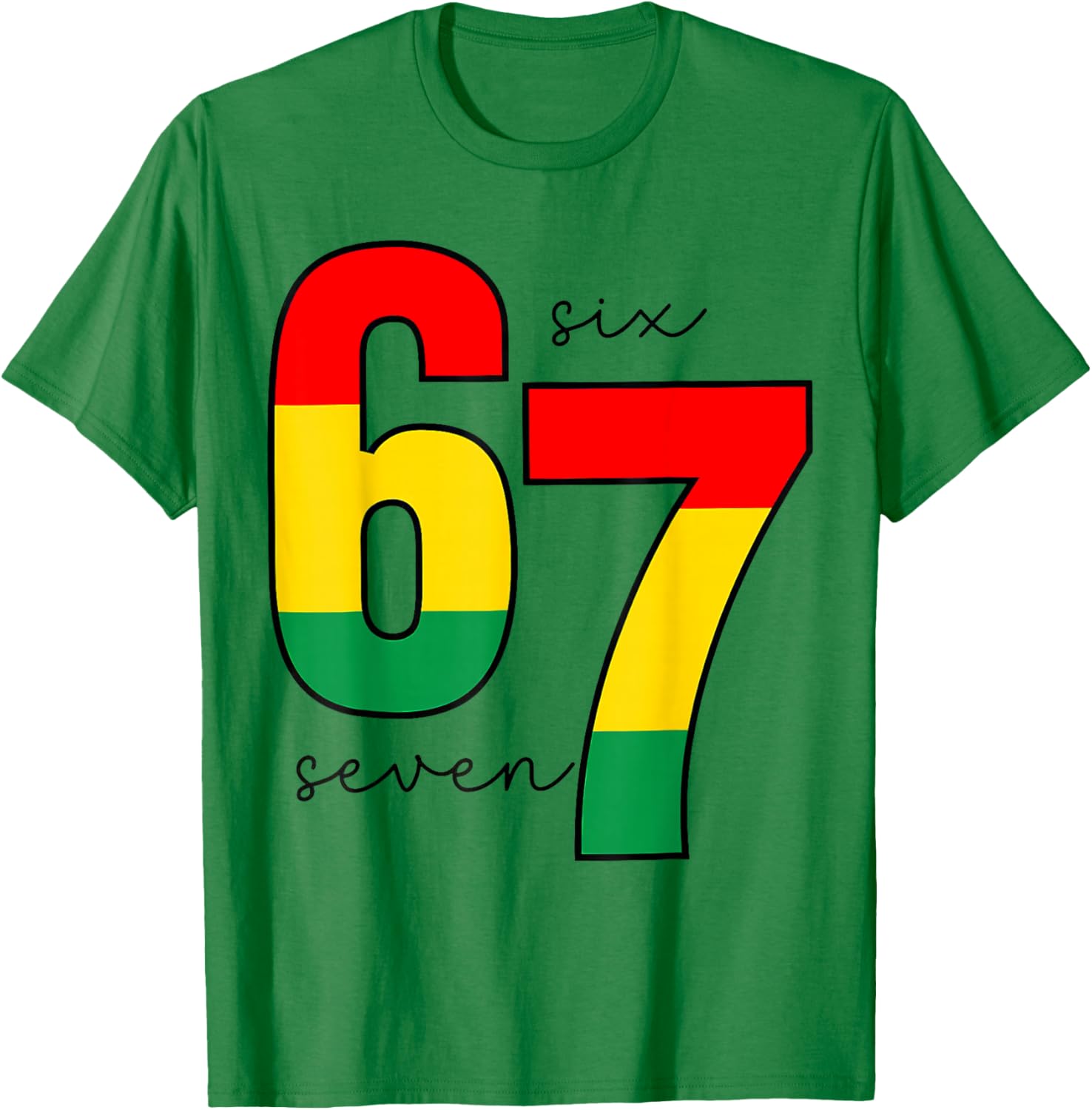 Meme Melanin 67 Funny Six Seven African Black History Month T-Shirt - T-Shirt | Irish Green