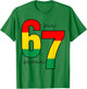 Meme Melanin 67 Funny Six Seven African Black History Month T-Shirt - T-Shirt | Irish Green
