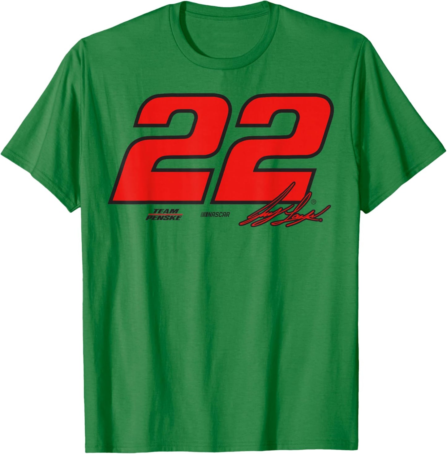 NASCAR No. 22 Joey Logano Signature Team Penske T-Shirt - T-Shirt | Irish Green