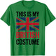 This is My British Costume Patriotic British Flag Halloween T-Shirt - T-Shirt | Irish Green