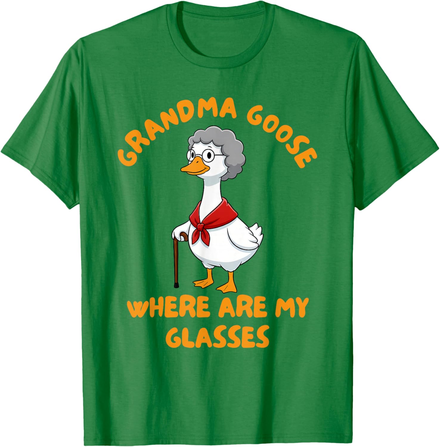 Grandma Goose Where are My Glasses Nana Mimi Mother’s Day T-Shirt - T-Shirt | Irish Green