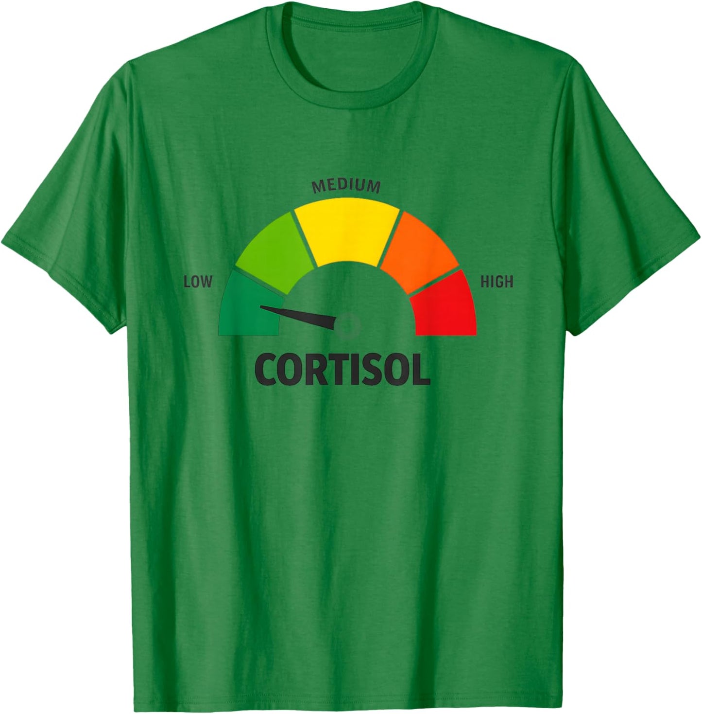 Low Cortisol Levels v Meme T-Shirt - T-Shirt | Irish Green