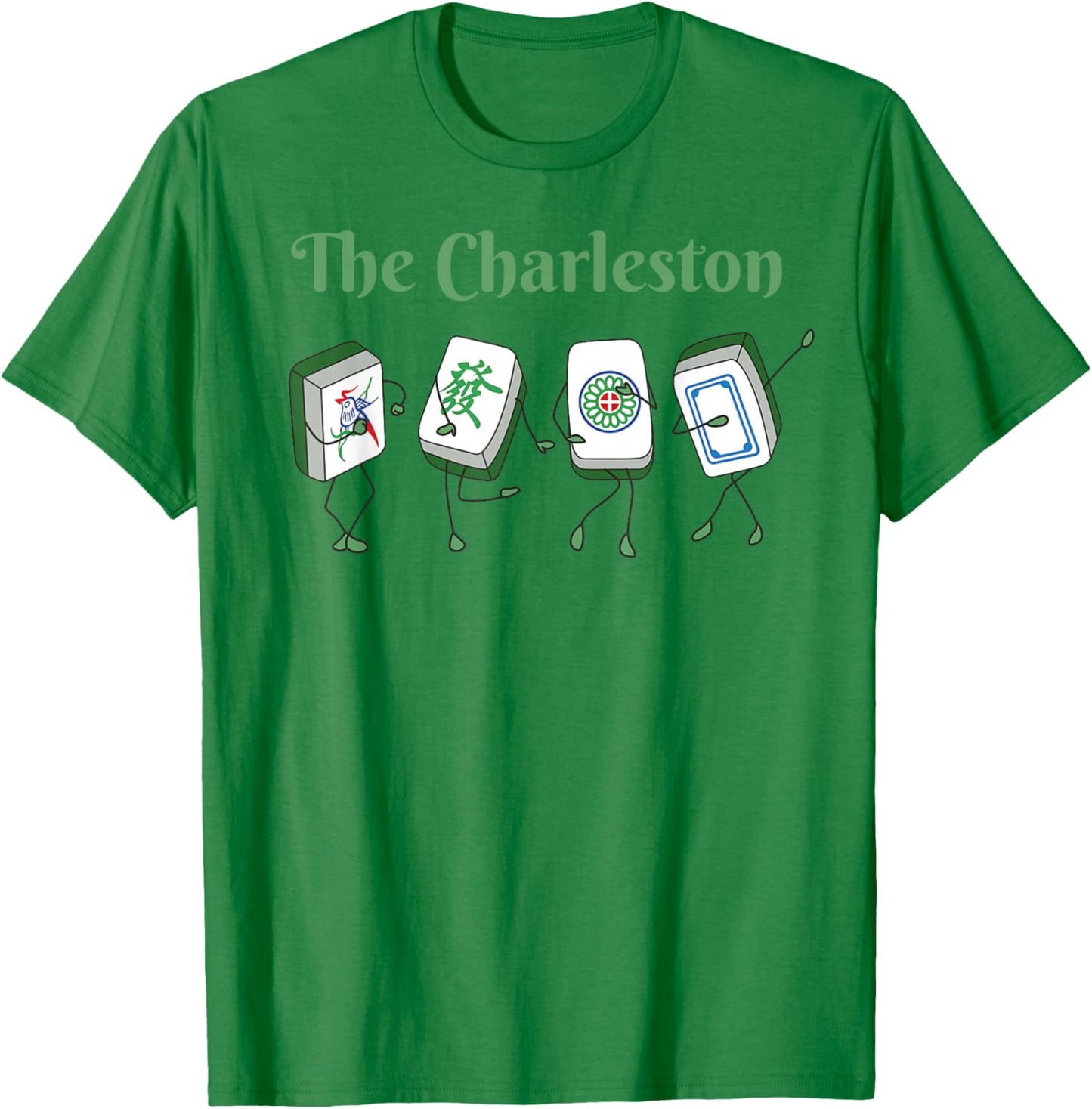 The Charleston Mahjong Dance Lovers Chinese American Game T-Shirt - T-Shirt | Irish Green