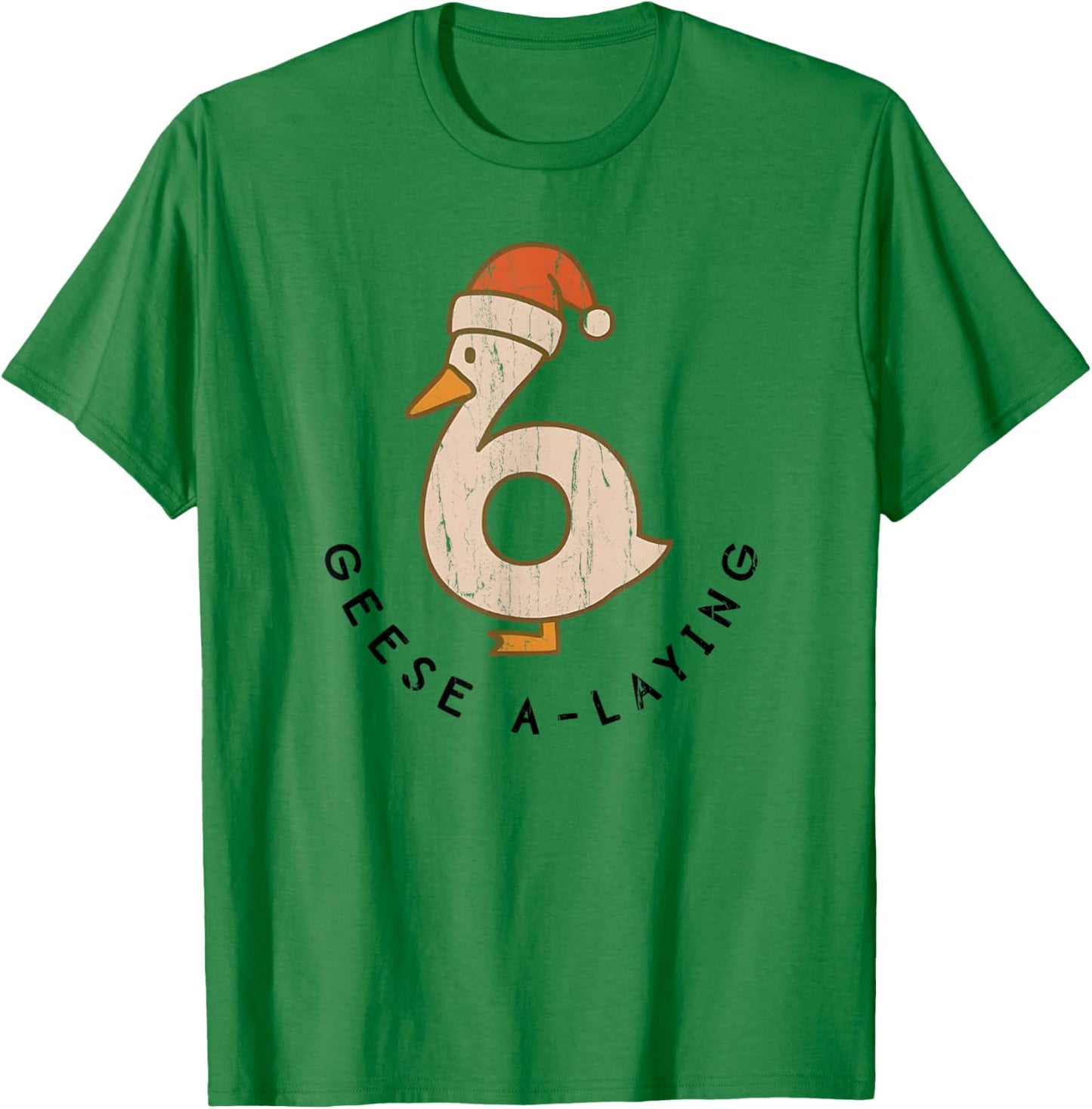 Geese A Laying, Funny Christmas Goose, Couples Matching T-Shirt - T-Shirt | Irish Green