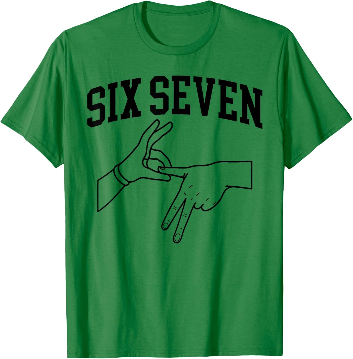 67 Meme Hand Sign Language Six Seven Gen Alpha Slang T-Shirt - T-Shirt | Irish Green