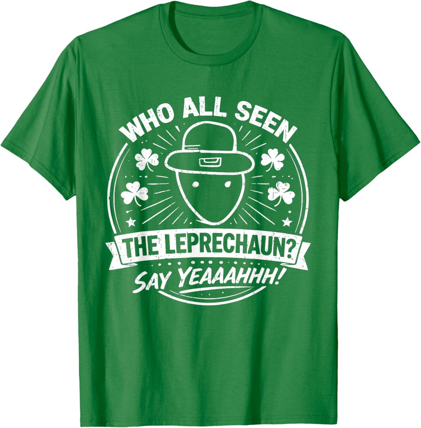Funny Leprechaun Amateur Sketch Meme Irish St Patrick's Day T-Shirt - T-Shirt | Irish Green
