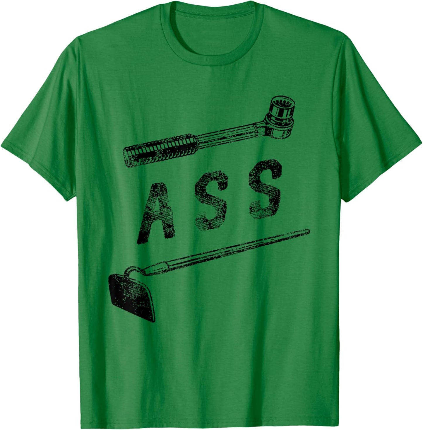 Wrench Rachet Ass Hoe - Funny Distressed Mechanic Gardener T-Shirt - T-Shirt | Irish Green