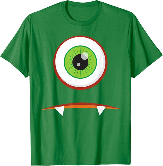 Cute Monster Face Halloween Group Costume T-Shirt - T-Shirt | Irish Green