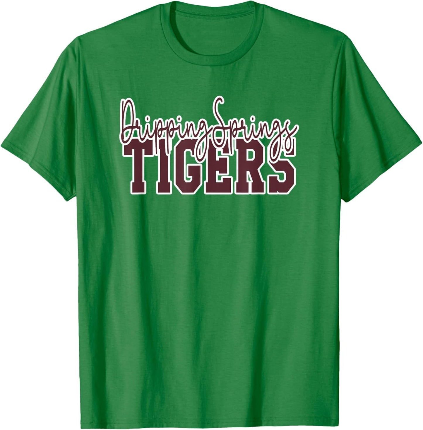 Dripping Springs High School Tigers T-Shirt - T-Shirt | Irish Green