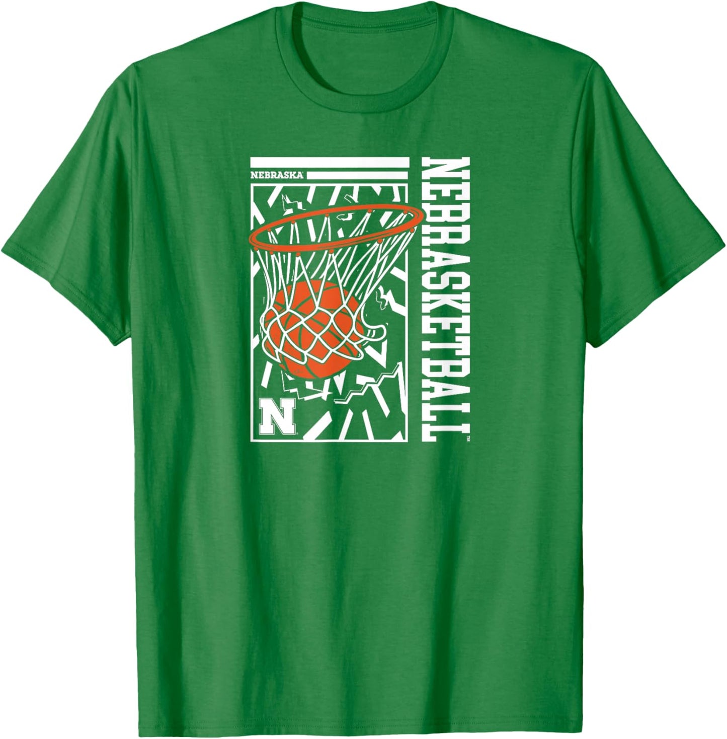 Nebraska Basketball - Nebrasketball - Nebraska Cornhuskers T-Shirt - T-Shirt | Irish Green