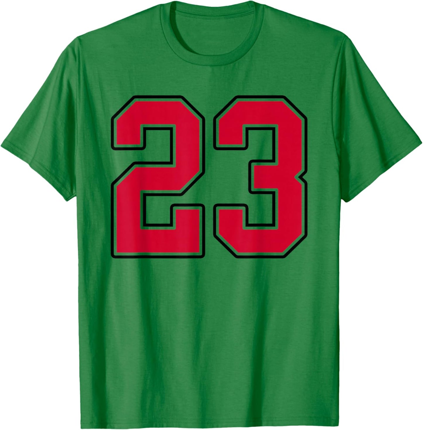 Red and Black Number 23 Jersey Player Uniform #23 T-Shirt - T-Shirt | Irish Green