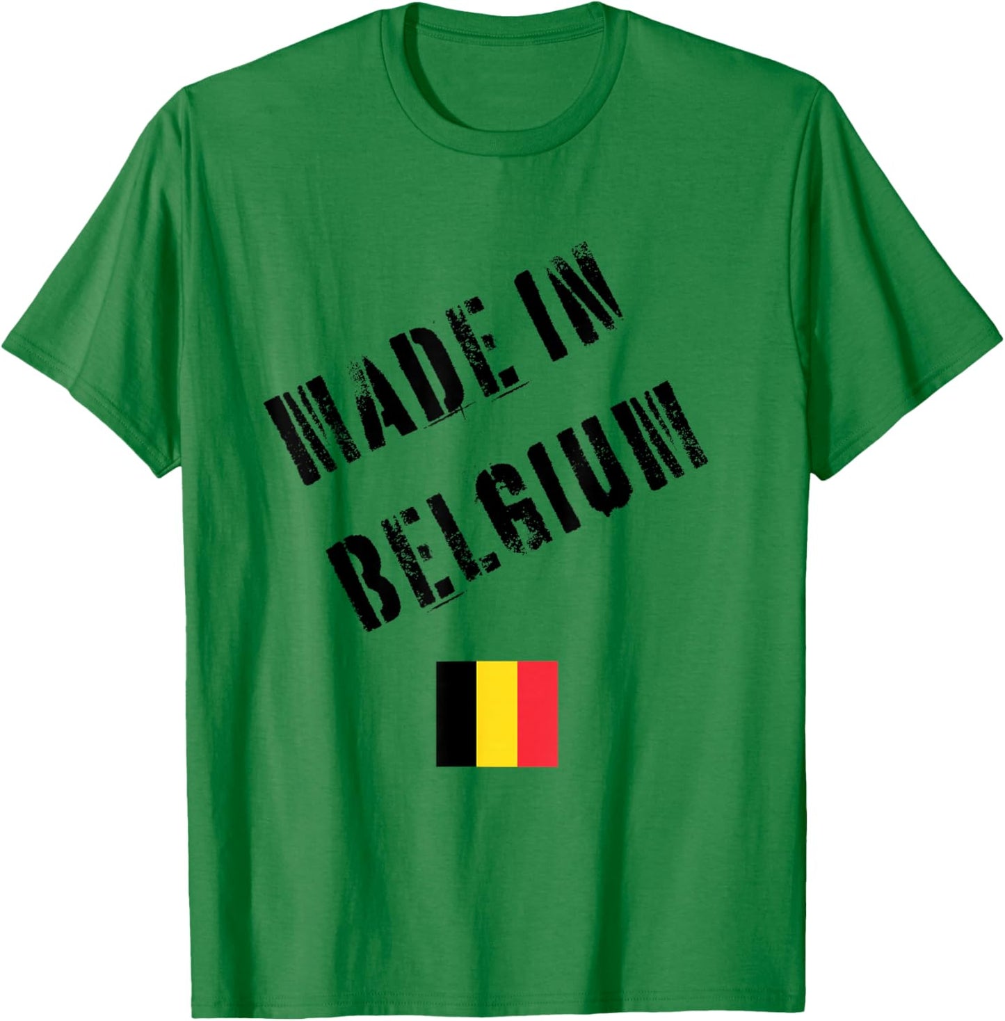 Made in Belgium with Flag Funny T-Shirt - T-Shirt | Irish Green