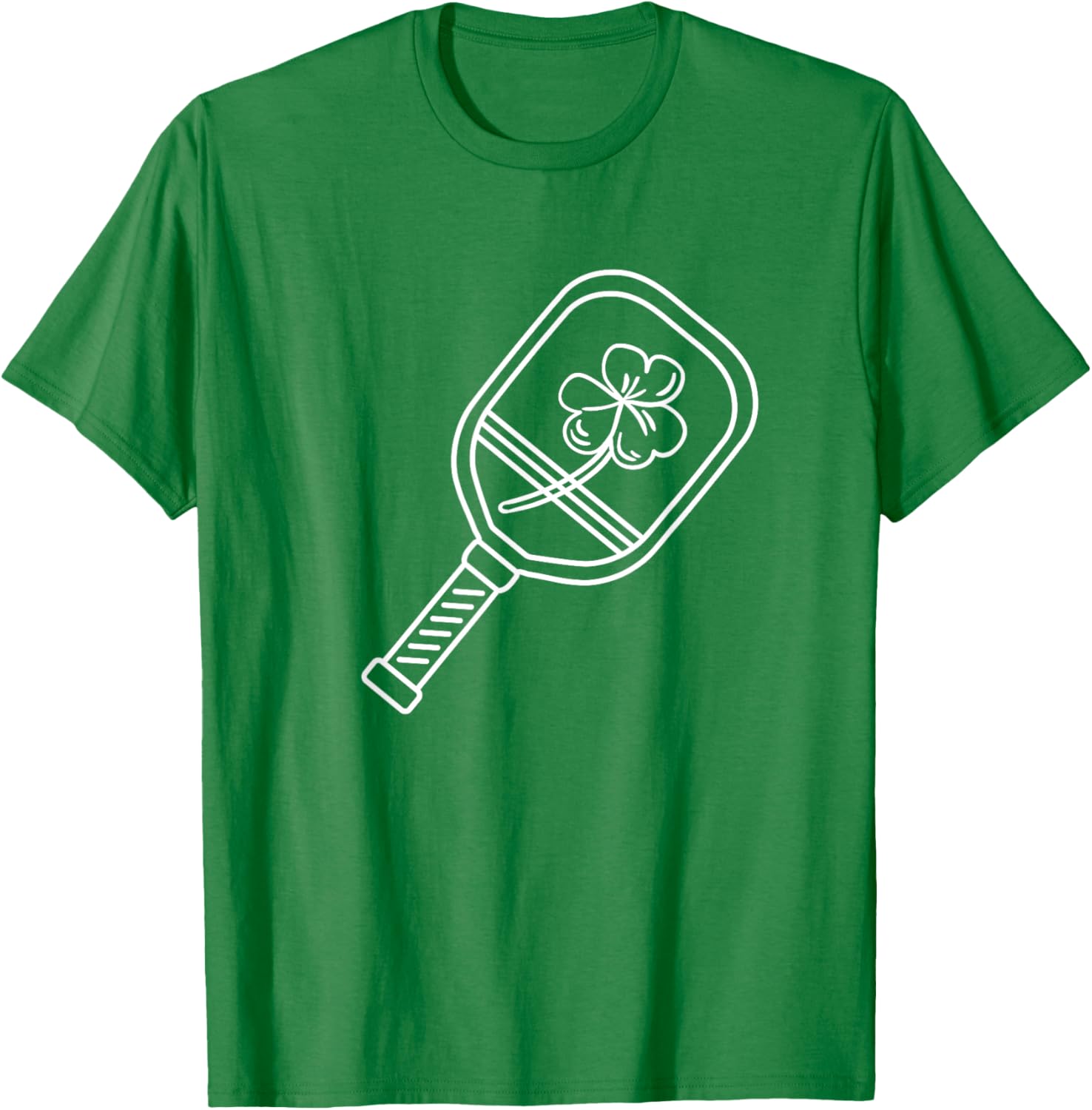 Pickleball Paddle Lucky St. Patrick's Day Shamrock T-Shirt - T-Shirt | Irish Green