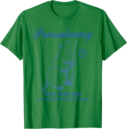 Punxsutawney - Phil's Hometown & Weather Capital of World T-Shirt - T-Shirt | Irish Green