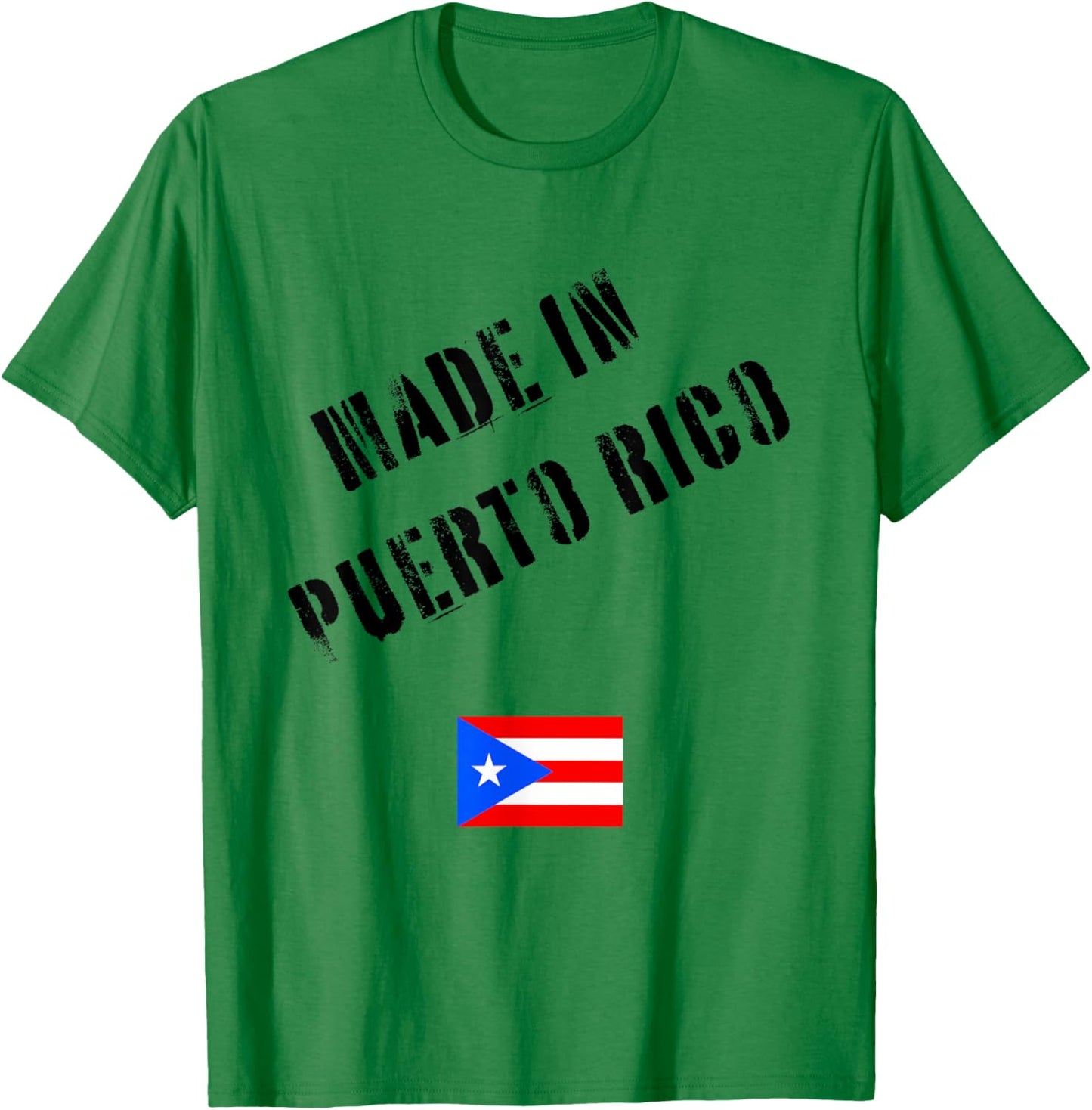 Made in Puerto Rico with Flag Funny T-Shirt - T-Shirt | Irish Green