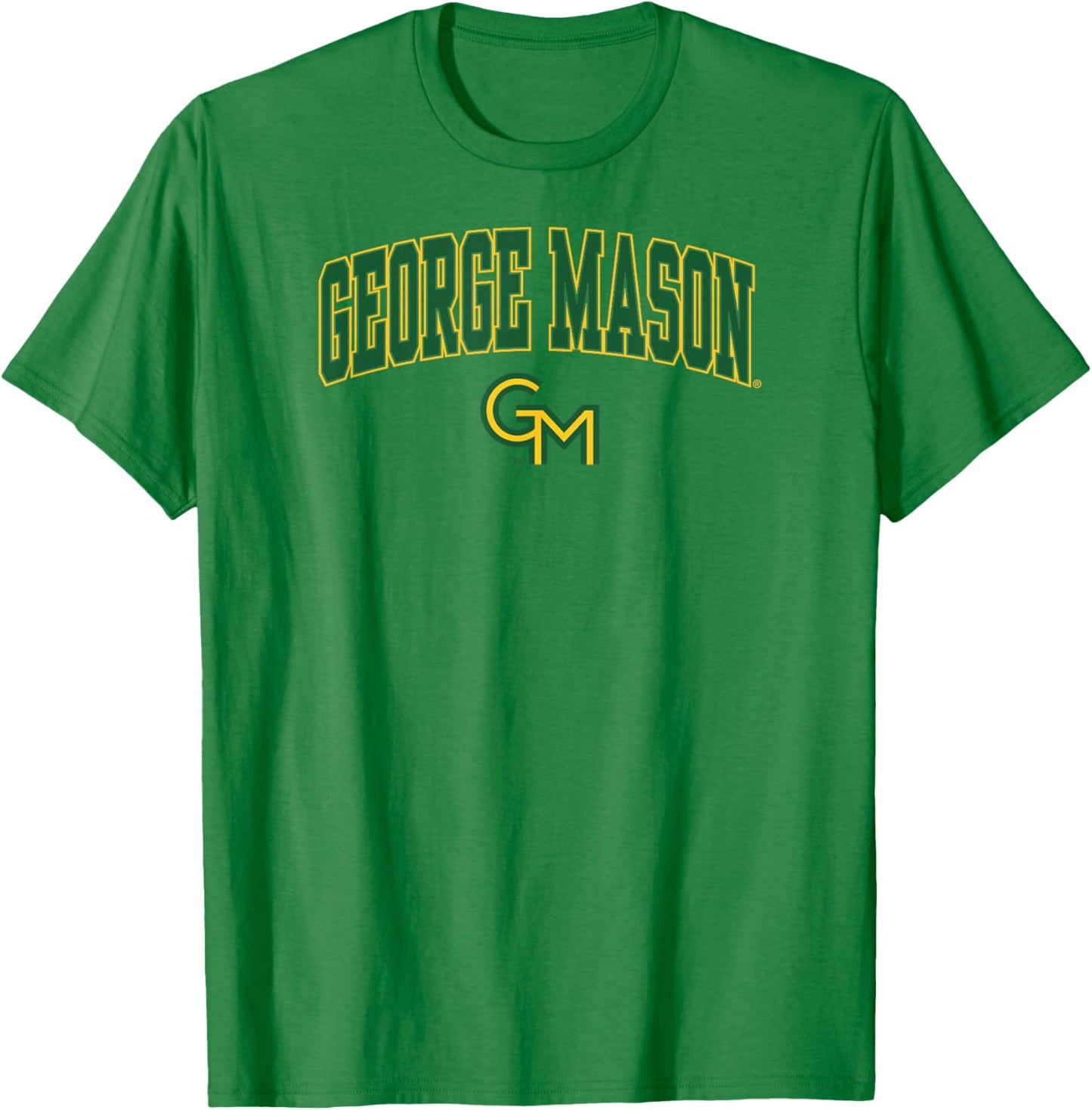 George Mason Patriots Arch Over White Officially Licensed T-Shirt - T-Shirt | Irish Green