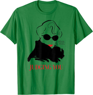 The Devil Wears Prada Judging You Miranda Priestly Pop Art T-Shirt - T-Shirt | Irish Green