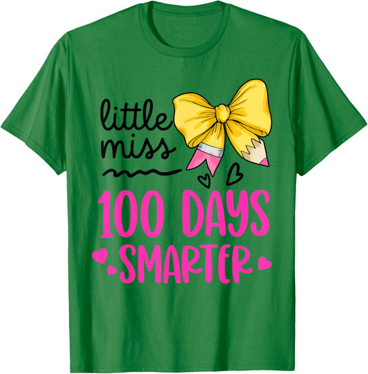 Kids Girls 100th Day of School T-Shirt - T-Shirt | Irish Green
