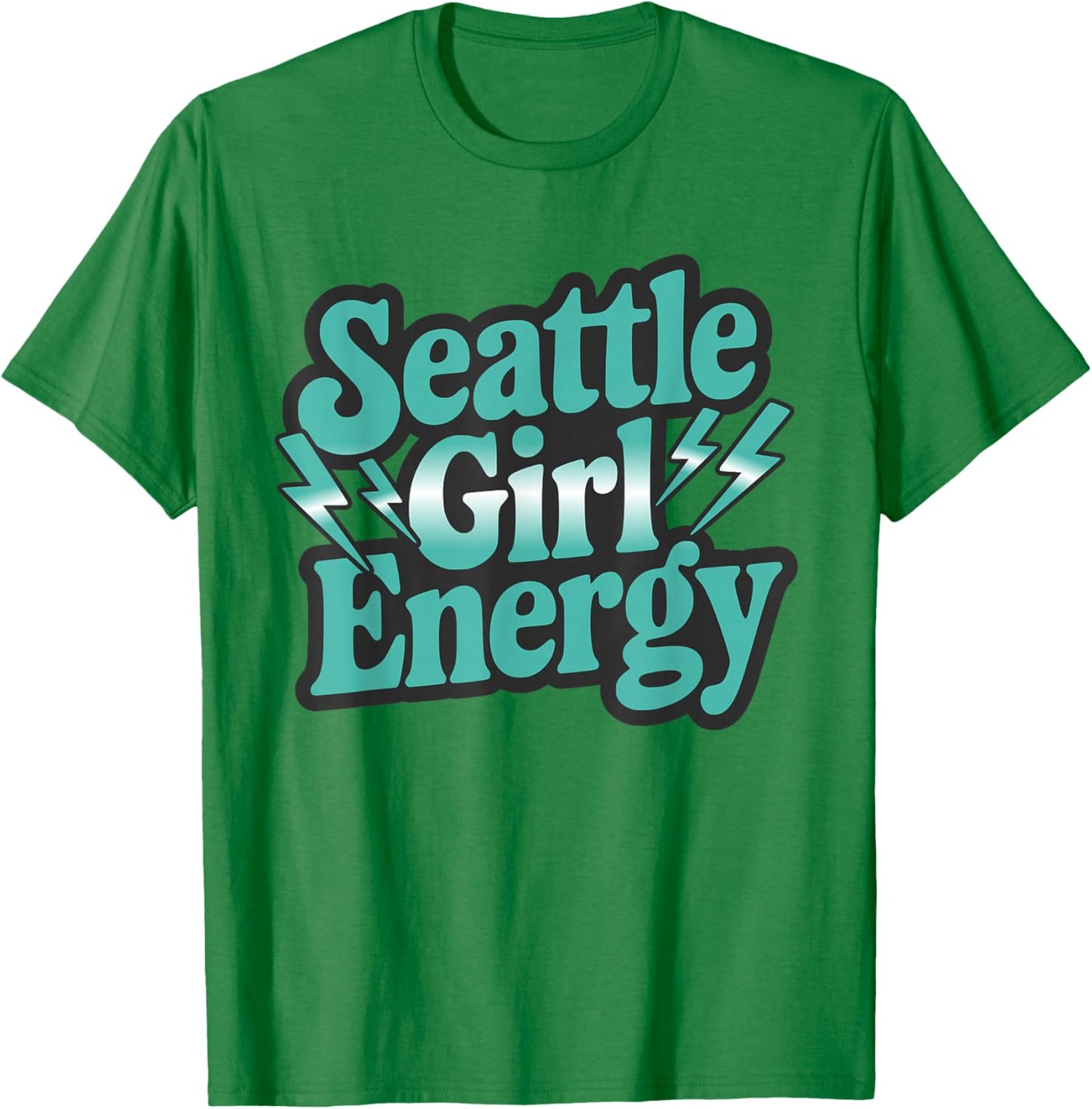 Seattle Girl Throwback Energy Vintage SEA Girls T-Shirt - T-Shirt | Irish Green