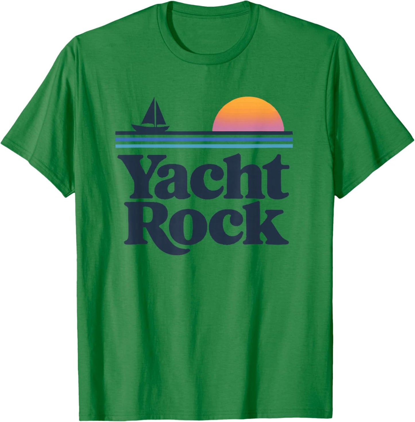 Yacht Rock Retro Sunset T-Shirt - T-Shirt | Irish Green