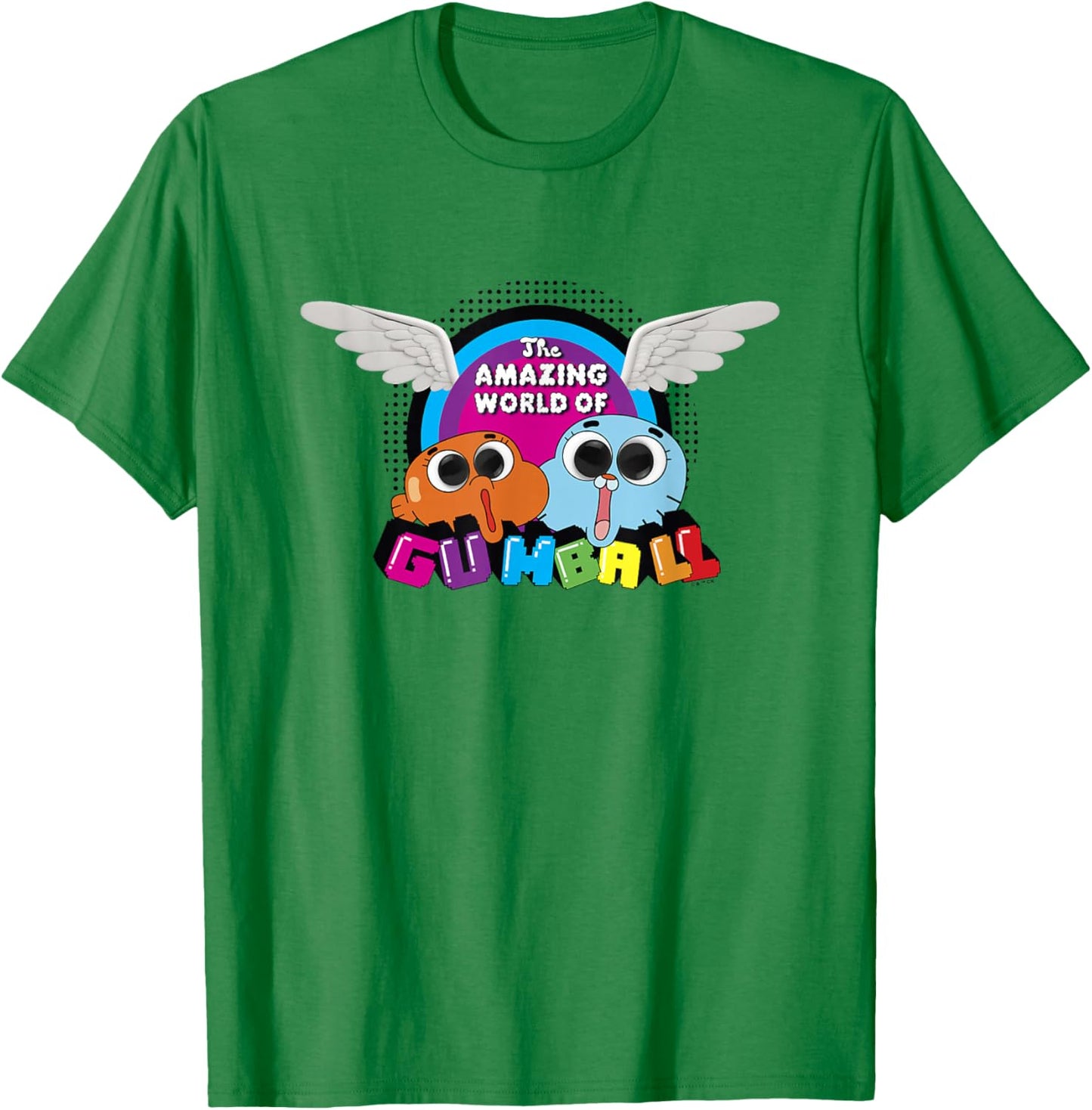 The Amazing World of Gumball Funny Faces Portrait T-Shirt - T-Shirt | Irish Green