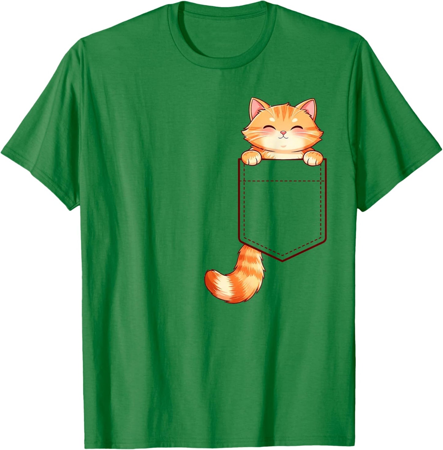 Funny Orange Ginger Tabby Cat Feline Lover Men T-Shirt - T-Shirt | Irish Green